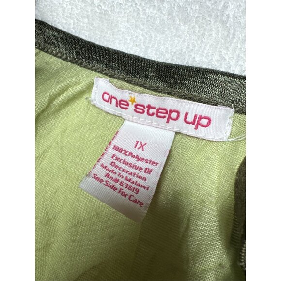 Y2K One Step Up Plus Vtg Lace Fairycore Babydoll Cami Coquette Floral Tank  1X - Picture 5 of 9